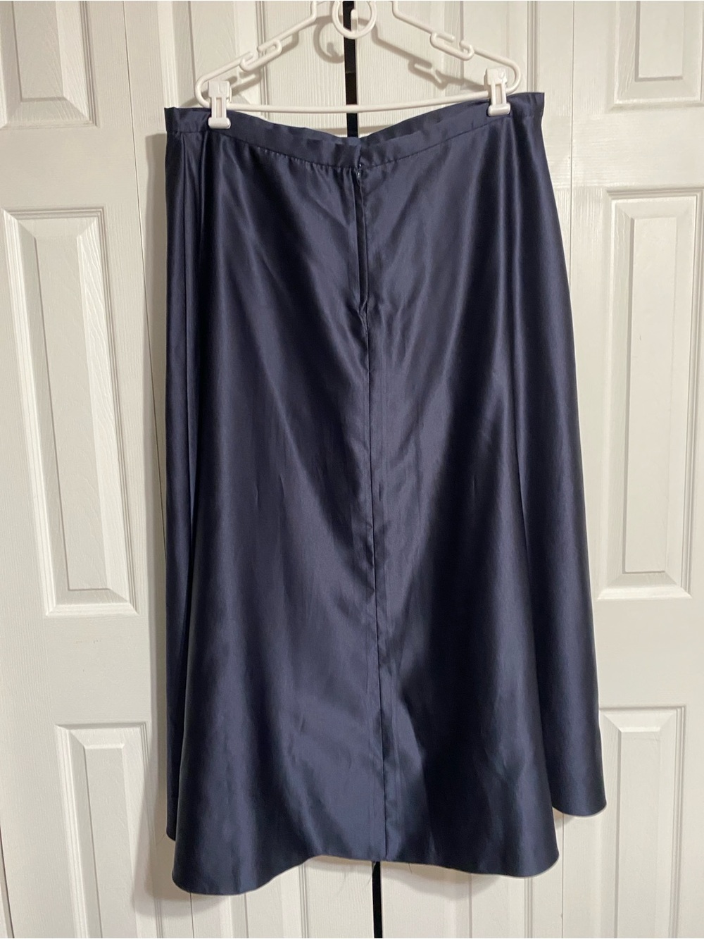 Morilee navy blue formal satin a-line skirt & beaded corset camisole top SIZE 24 - Picture 10 of 16